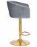 Стул барный DOBRIN DARCY GOLD, серый велюр (1922-19)