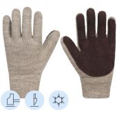 Перчатки полушерст 3-сл с наладонник(флис/шелтер/спилок)Чибис ШС р.8(утепл)