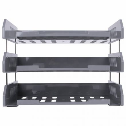 Лотки горизонтальные для бумаг, КОМПЛЕКТ 3 шт., 335х232х246 мм, серый, BRAUBERG FILE, 238108 Лотки горизонтальные для бумаг, КОМПЛЕКТ 3 шт., 335х232х246 мм, серый, BRAUBERG FILE, 238108