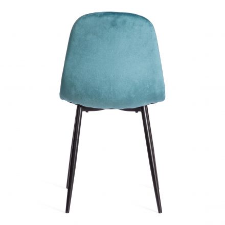 Стул Tetchair BREEZE (mod. 4724) вельвет/металл, 44 х 53 х 87 см, Light pale green (тёмно-бирюзовый ) HLR60 / черный