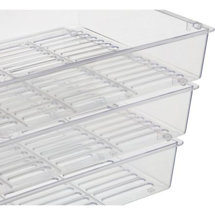 Лоток для бумаг Attache решетчатый прозрачный