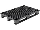 Паллет 1200х800х160 перфорированный, на полозьях цв. чёрный