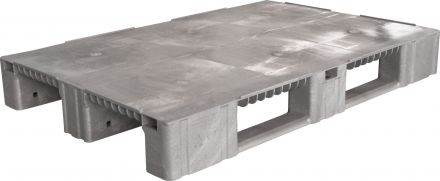 Паллет 1200x800х150 сплошной, на 3-х полозьях  серый