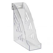 Лоток для бумаг вертикальный СТАММ "Эксперт", прозрачный, ширина 95мм Лоток для бумаг вертикальный СТАММ "Эксперт", прозрачный, ширина 95мм