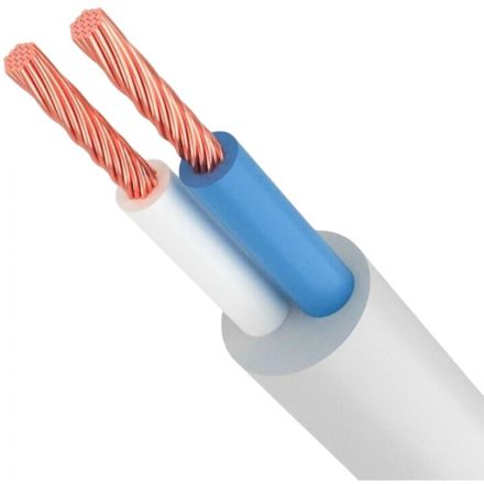 Провод ПВС 2х1,5 белый, бухта 100м