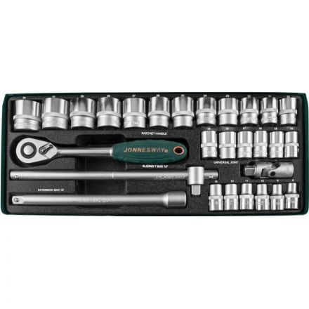 Набор головок торцевых 1/2DR, 8-34 мм, 28 предметов S04H4728S