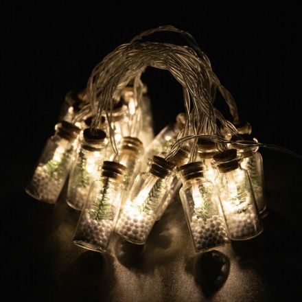 Электрогирлянда-нить комнатная "Бутылочки" 3 м, 20 LED, теплый белый, USB, ЗОЛОТАЯ СКАЗКА, 592203 Электрогирлянда-нить комнатная "Бутылочки" 3 м, 20 LED, теплый белый, USB, ЗОЛОТАЯ СКАЗКА, 592203