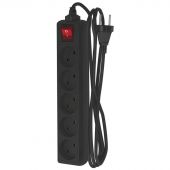 Удлинитель сетевой ФОТОН 10-25S, 2м, 5 розеток, 10А, с выкл., Черный