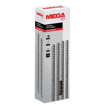 Пружины для переплета пластиковые Promega office 8 мм прозрачные (100 штук в упаковке)