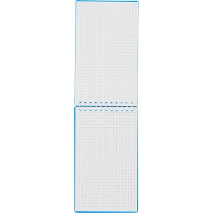 Блокнот 100х170 л. Attache Economy, мет.гребень,пласт.обл,синий,клетка