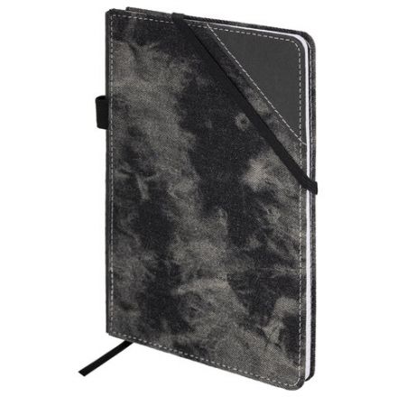 Блокнот А5 135x210 мм BRAUBERG "Denim", ткань/экокожа, резинка, держатель, 80 л., клетка, черный, 117140 Блокнот А5 135x210 мм BRAUBERG "Denim", ткань/экокожа, резинка, держатель, 80 л., клетка, черный, 117140