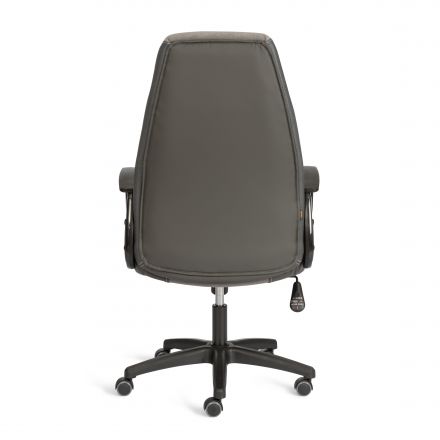 Кресло INTER (24) кож/зам/флок/ткань, серый/металлик, C-36/29/TW-12