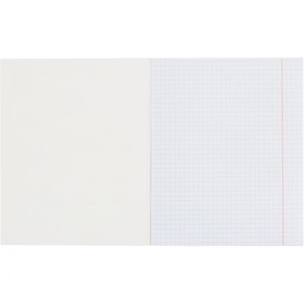 Тетрадь общая А5 48л Uniland роз,клет,скреп, ВД-лак