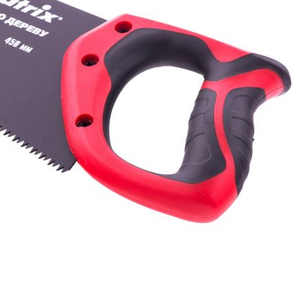 Ножовка по дереву MATRIX, 450 мм,7-8 TPI,зуб-3D,каленый зуб (23550)