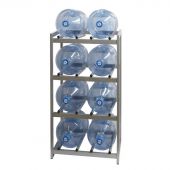 Стеллаж для воды Бомис-8Р на 8 тар металлик 640x440x1150 мм