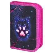 Пенал BRAUBERG, 1 отделение, 1 откидная планка, полиэстер, 21х14 см, "Pink lava", 273522