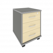 Riva Тумба подкатная 3 ящ. с фолдингом А.ТМ-3F Клён металлик 420*450*556