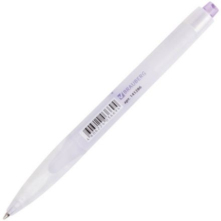 Ручка шариковая автоматическая с грипом BRAUBERG "Herb Time", СИНЯЯ, корпус ассорти, узел 0,7 мм, линия письма 0,35 мм, 141286