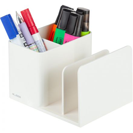 Подставка-органайзер д/канц.мел Deli NuSign ENS950white 120х155х96 4отд бел