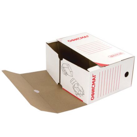 Короб архивный с клапаном А4 (260х325 мм), 150 мм, до 1400 листов, плотный, микрогофрокартон, БЕЛЫЙ, ОФИСМАГ, 123018 Короб архивный с клапаном А4 (260х325 мм), 150 мм, до 1400 листов, плотный, микрогофрокартон, БЕЛЫЙ, ОФИСМАГ, 123018