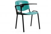 Стул для посетителей Изо зеленый со столиком(ткань/черный)
