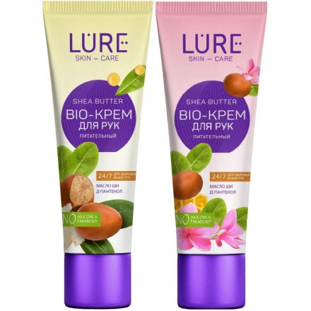 Крем для рук LURE BIO Питательный с маслом ши и D пантенолом 40мл