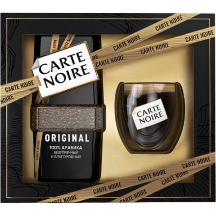 Кофе Carte Noire натуральный растворимый сублим. 95г набор с бокалом(нг)