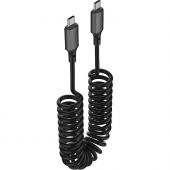 Кабель PERO DC16 ULTIMATE PD Type-C to Type-C, витой, 60W, 1.2m, Black