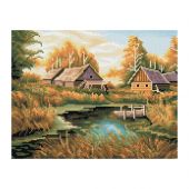 Алмазная мозаика ТРИ СОВЫ "Осень в деревне", 30*40см, холст, картонная коробка с пластиковой ручкой Алмазная мозаика ТРИ СОВЫ "Осень в деревне", 30*40см, холст, картонная коробка с пластиковой ручкой