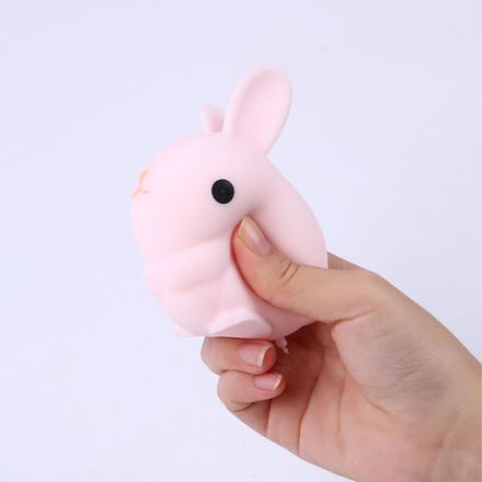 Игрушка-антистресс "ЗАЙЧИК-УШАСТИК", 9х7 см, ассорти, 2 цвета, JOLLY JOT (ДЖОЛЛИ ДЖОТ), 665801