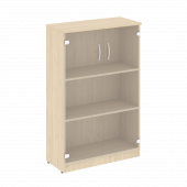 Nova S Шкаф средний широкий (2 средние двери стекло) В.СТ-2.4 Бук артизан 770*360*1203