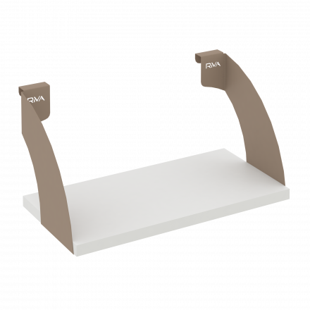 Навесные полки. Кронштейны+ЛДСП полка 400мм MAN-41-4 Белый бриллиант/Мокко металл 400*220*200 Навесные полки. Кронштейны+ЛДСП полка 400мм MAN-41-4 Белый бриллиант/Мокко металл 400*220*200
