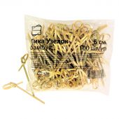 Пика для канапе Узелок 6 см, 100 шт/уп БАМБУК (123314)