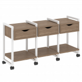 Loft Тумба на колесных опорах наборная. Вариант №4 VR.L-TN-4.K Дуб аризона/Белый металл 1440*460*767 Loft Тумба на колесных опорах наборная. Вариант №4 VR.L-TN-4.K Дуб аризона/Белый металл 1440*460*767