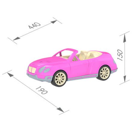 Машина игрушечная КАБРИОЛЕТ "Нимфа", пластиковая, 44x20x14,5 см, НОРДПЛАСТ, 297