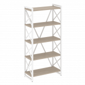 Loft Стеллаж на регулируемых опорах-5 полок VR.L-MST.O-5.8 Дуб аттик/Белый металл 800*400*1650