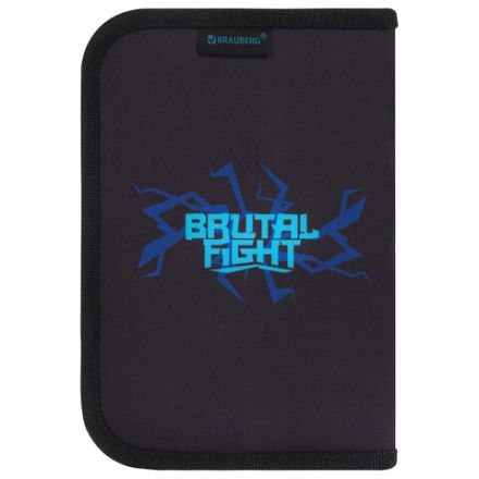 Пенал BRAUBERG с наполнением, 1 отделение, 1 откидная планка, 24 предмета, 21х14 см, "Anime fight", 272354