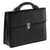 Портфель OfficeSpace "Siena", кожзам, черный, 2 отделения, метал. замок Портфель OfficeSpace "Siena", кожзам, черный, 2 отделения, метал. замок