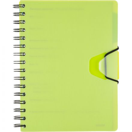 Ежедневник недатированный Bright Colours на спирали,  А5, 272 стр., ЛАЙМ