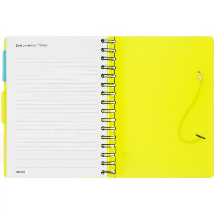 Ежедневник недатированный Bright Colours на спирали,  А5, 272 стр., ЛАЙМ