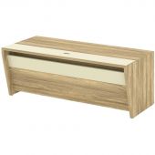 Стол Corner руководит. прямой б/тумбы COR.SR-20 Гикори песочный/Ваниль 2000