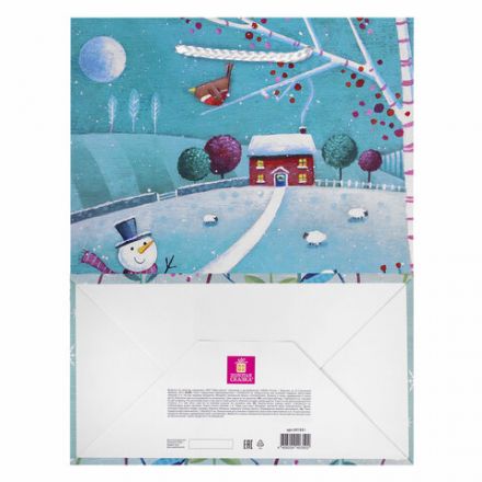 Пакет подарочный НАБОР 4 штуки, новогодний, 18х10х23 см, "Collection Medium", ЗОЛОТАЯ СКАЗКА, 591952