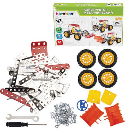 Конструктор металлический "Техника 3в1", с подвижными деталями, 122 элемента, BAMBOX, 666366