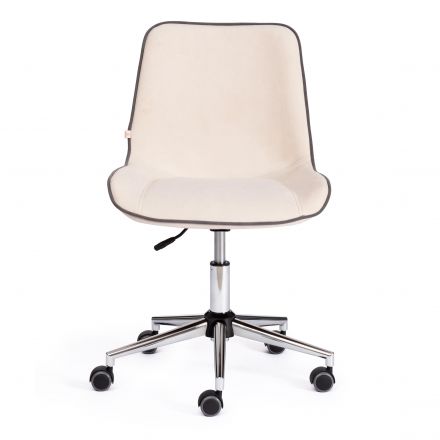 Кресло STYLE флок , молочный, 4 Кресло STYLE флок , молочный, 4