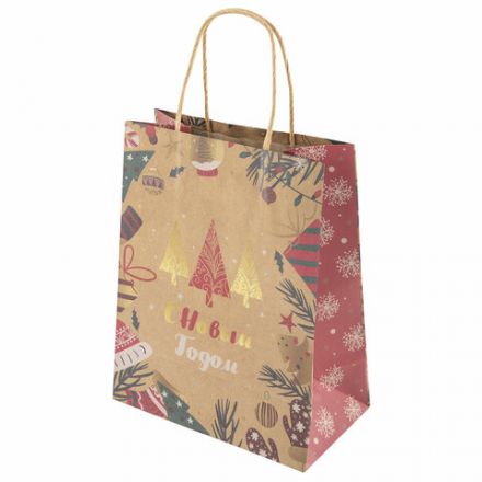 Пакет подарочный КОМПЛЕКТ 10 штук новогодний 18x10x23 см, "Merry Christmas", ЗОЛОТАЯ СКАЗКА, 592125 Пакет подарочный КОМПЛЕКТ 10 штук новогодний 18x10x23 см, "Merry Christmas", ЗОЛОТАЯ СКАЗКА, 592125
