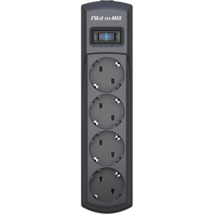 Сетевой фильтр PILOT m MAX (4/1,8м/16А/150Дж/темн.серый)