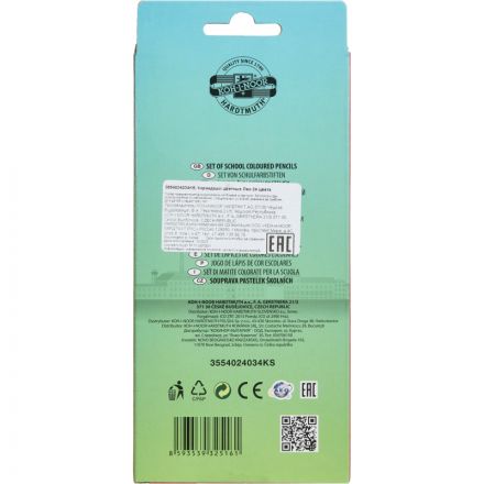 Карандаши цветные KOH-I-NOOR Лео, 24цв/наб картон.упак.3554024034KS