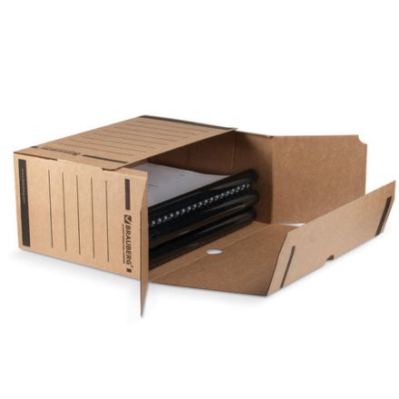 Короб архивный с клапаном А4 (260х325 мм), 150 мм, до 1400 листов, плотный, микрогофрокартон, BRAUBERG, 124849 Короб архивный с клапаном А4 (260х325 мм), 150 мм, до 1400 листов, плотный, микрогофрокартон, BRAUBERG, 124849