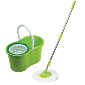 Швабра с отжимом и ведром 7л/5л, отжим центрифуга / рукоятка, 2 круглые насадки, крепление кольцо, зеленый, LAIMA 603624 Швабра с отжимом и ведром 7л/5л, отжим центрифуга / рукоятка, 2 круглые насадки, крепление кольцо, зеленый, LAIMA 603624