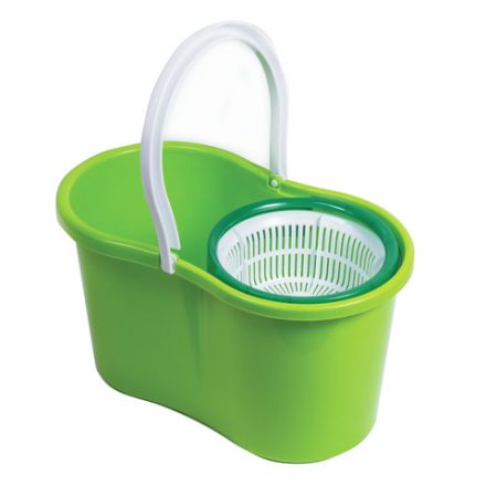 Швабра с отжимом и ведром 7л/5л, отжим центрифуга / рукоятка, 2 круглые насадки, крепление кольцо, зеленый, LAIMA 603624 Швабра с отжимом и ведром 7л/5л, отжим центрифуга / рукоятка, 2 круглые насадки, крепление кольцо, зеленый, LAIMA 603624